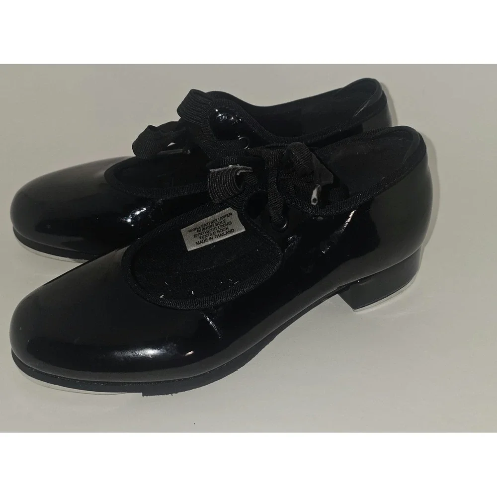 BLOCH Techno Shoes Kids Tap Mary Jane Slip On Stretch Strap Girls Black Size 13M